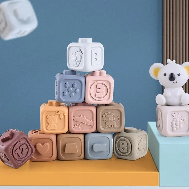 Toystar Baby Silicone Blocks | Learning and Playing - Montessori Toys - Leren en Spelen - Montessori Speelgoed (2)