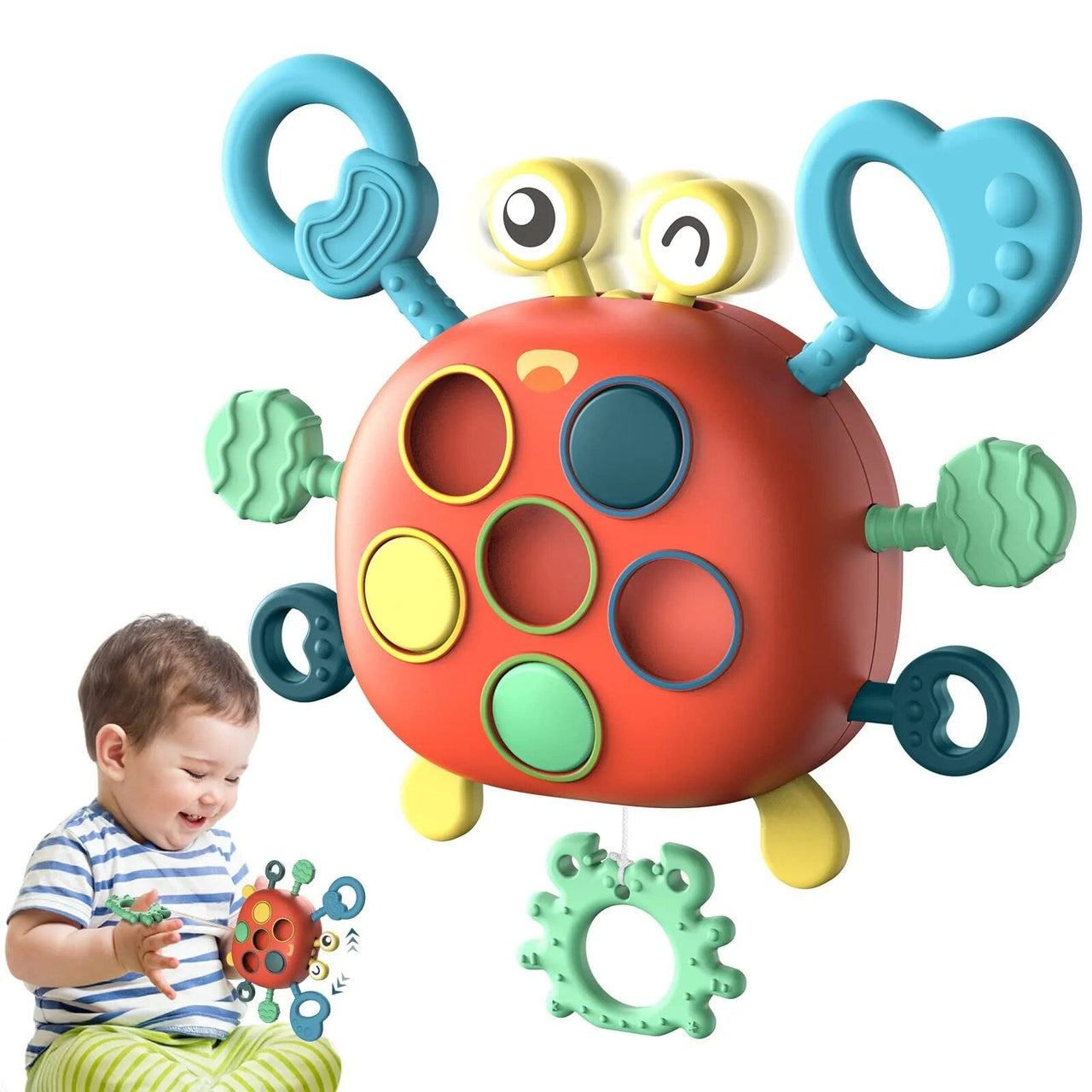 Toystar CrabSkill | Fun development - Montessori baby scratch for hand-eye coordination - Plezierige ontwikkeling - Montes...