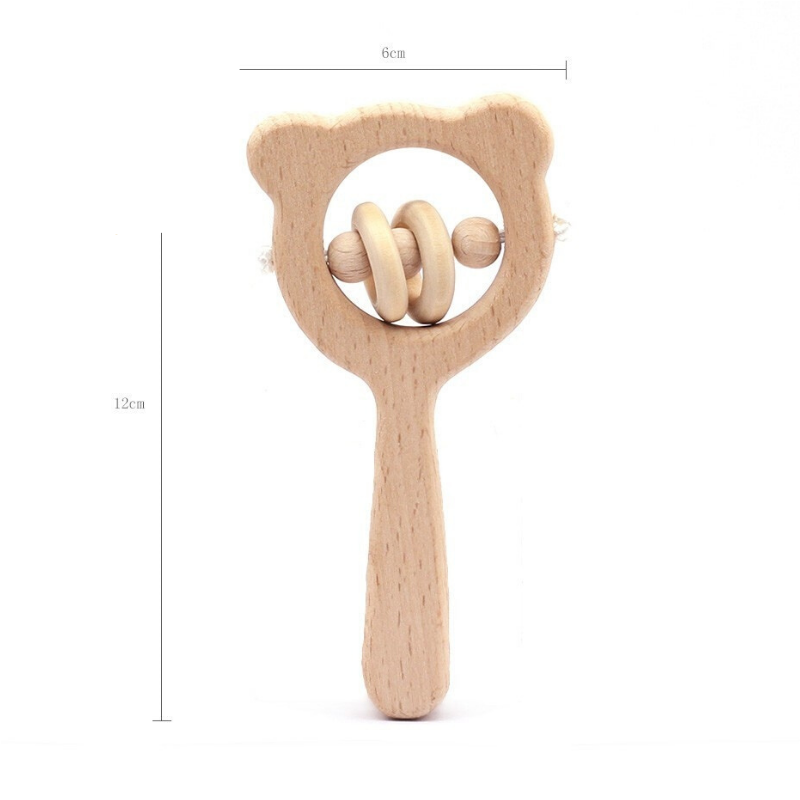 Toystar EcoToys Bambino Kaukring | Calming Wooden Teething Ring - Safe Playing and Biting Conditions - Kalmerende Houten B...
