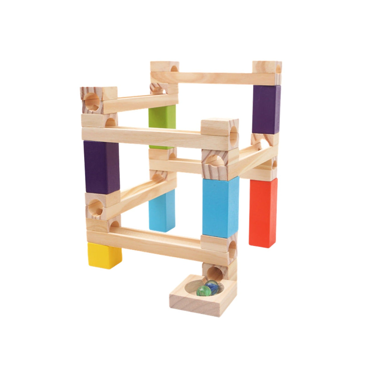 Toystar Ecotoys MarbleMaster | Creative Fun - Wooden Marble Track Building Toys - Creatief Plezier - Houten Knikkerbaan Bo...