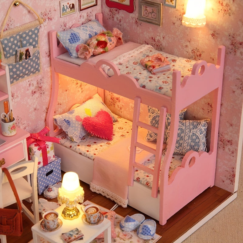 Dollhouse | Magical mini world - DIY wooden house with LED lighting