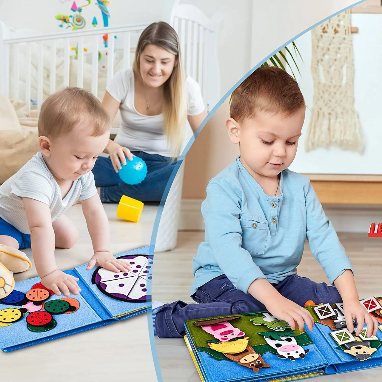 Toystar FarmFables | Stimulate Young Minds - Educational Felt Book for Toddlers - Stimuleer Jonge Geesten - Educatief Vilt...