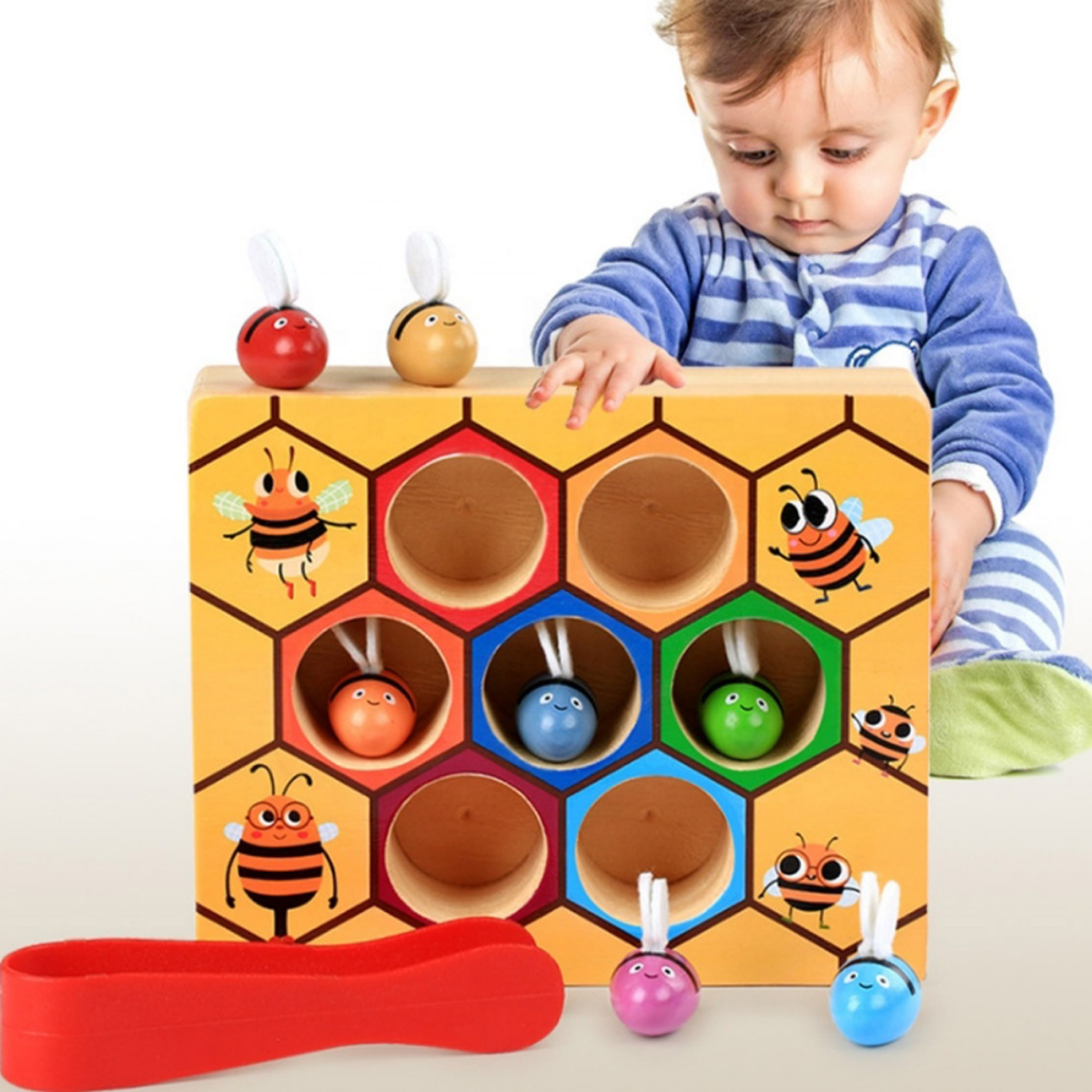 Toystar EcoToys BeeSorter | Development of fine motor skills - Educational wooden toys - Ontwikkeling van fijne motoriek -...