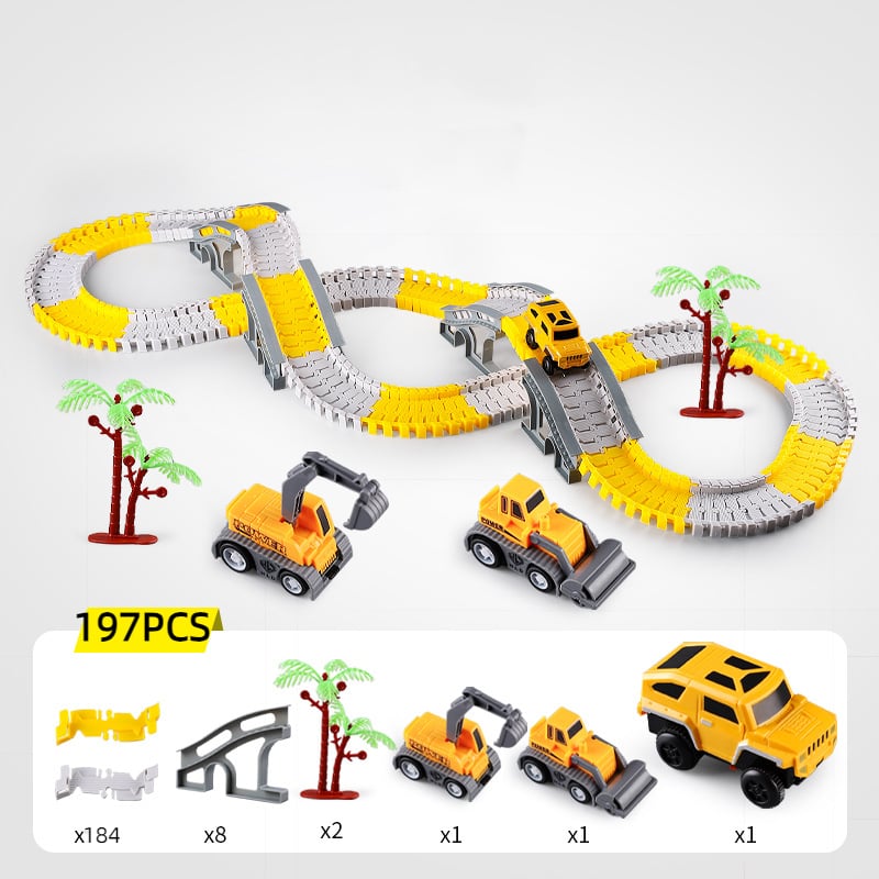Toystar Flexible RaceTrack - Flexible Rail Track Toy Set Race Track - Flexible RaceTrack - Flexibele Railspoor Speelgoedse...