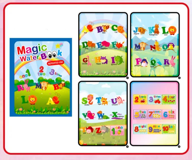 Magic Water Coloring Book | Stimulates creativity and fun - Coloring with water