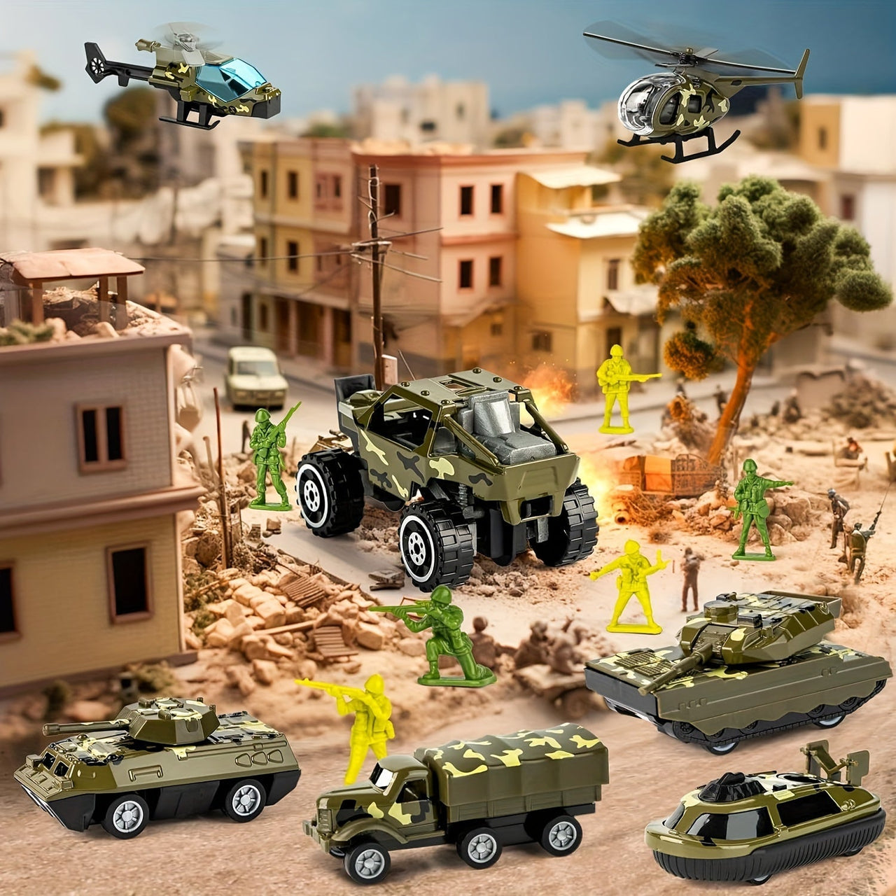 Toystar MiniTroopers | Epic Military Adventure - 14-in-1 military playset with vehicles - Episch legeravontuur - 14-in-1 m...