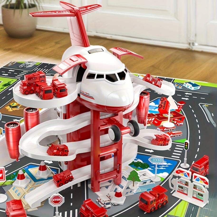 Toystar SkyRescue | Adventurous play fun - Airplane and fire truck play set with play mat - Avontuurlijk speelplezier - Vl...