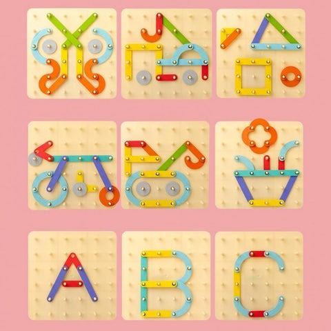 Toystar Ecotoys GeoFun Board | Discover fun and learning in one - Montessori geometry toys - Ontdek plezier en leren in éé...