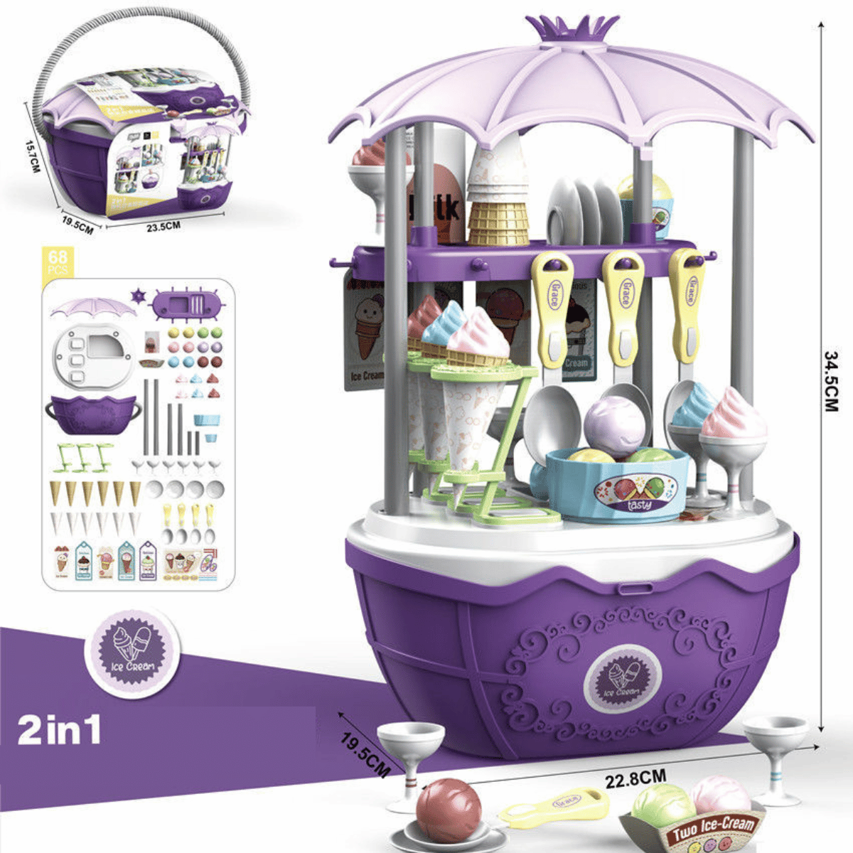 Toystar Flex Ice Cream Parlor | Creative - Educational Playset for Children - Creatief - Educatieve Speelset voor Kinderen...