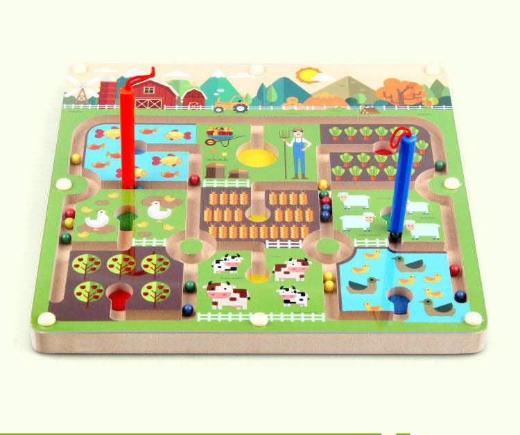 Ecotoys BrainMaze | Strengthen concentration - Magnetic labyrinth puzzle game for kids