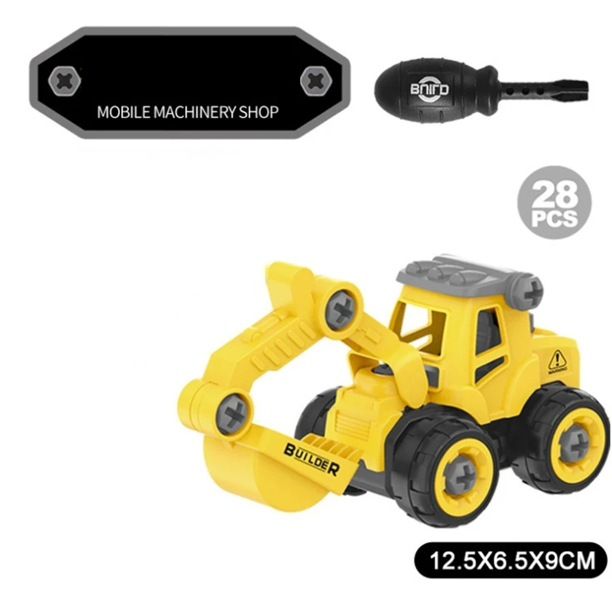 Toystar BuildMaster | Stimulate your child's creativity - construction playset with excavator, tractor and more - stimulee...