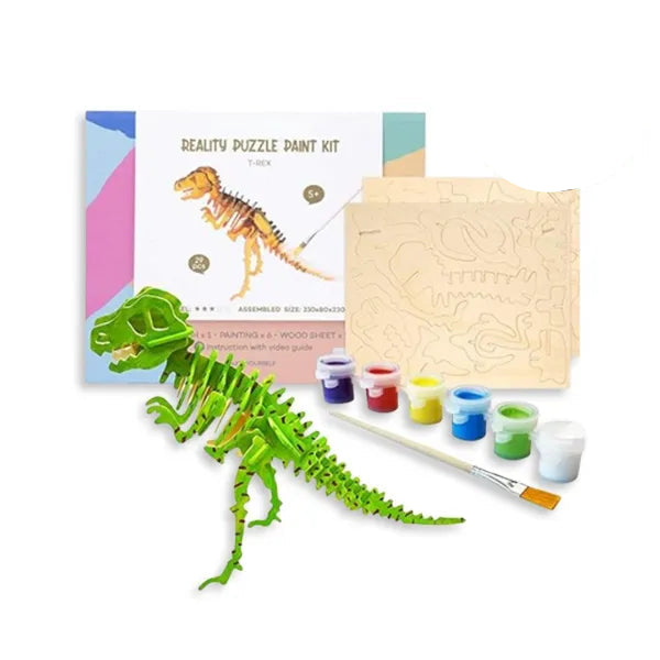 Toystar DinoCraft | Build and paint - Montessori 3D dino puzzle for creative learning - Bouw en verf - Montessori 3D-dino ...