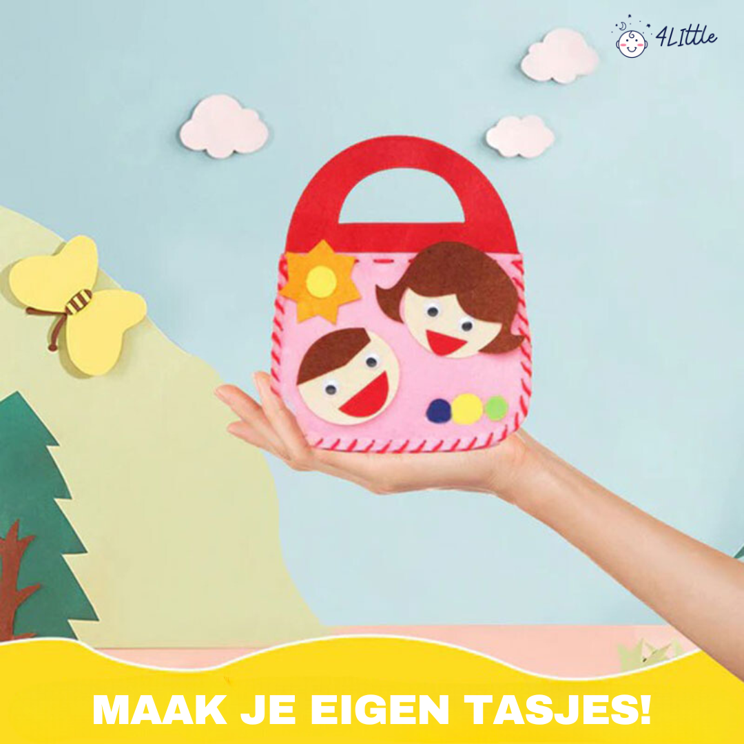 4Little DIY Tas Creatie Kit | 3-in-1 Kindertas voor Kinderen 5+ – Laat Creativiteit en Plezier Bloeien 6