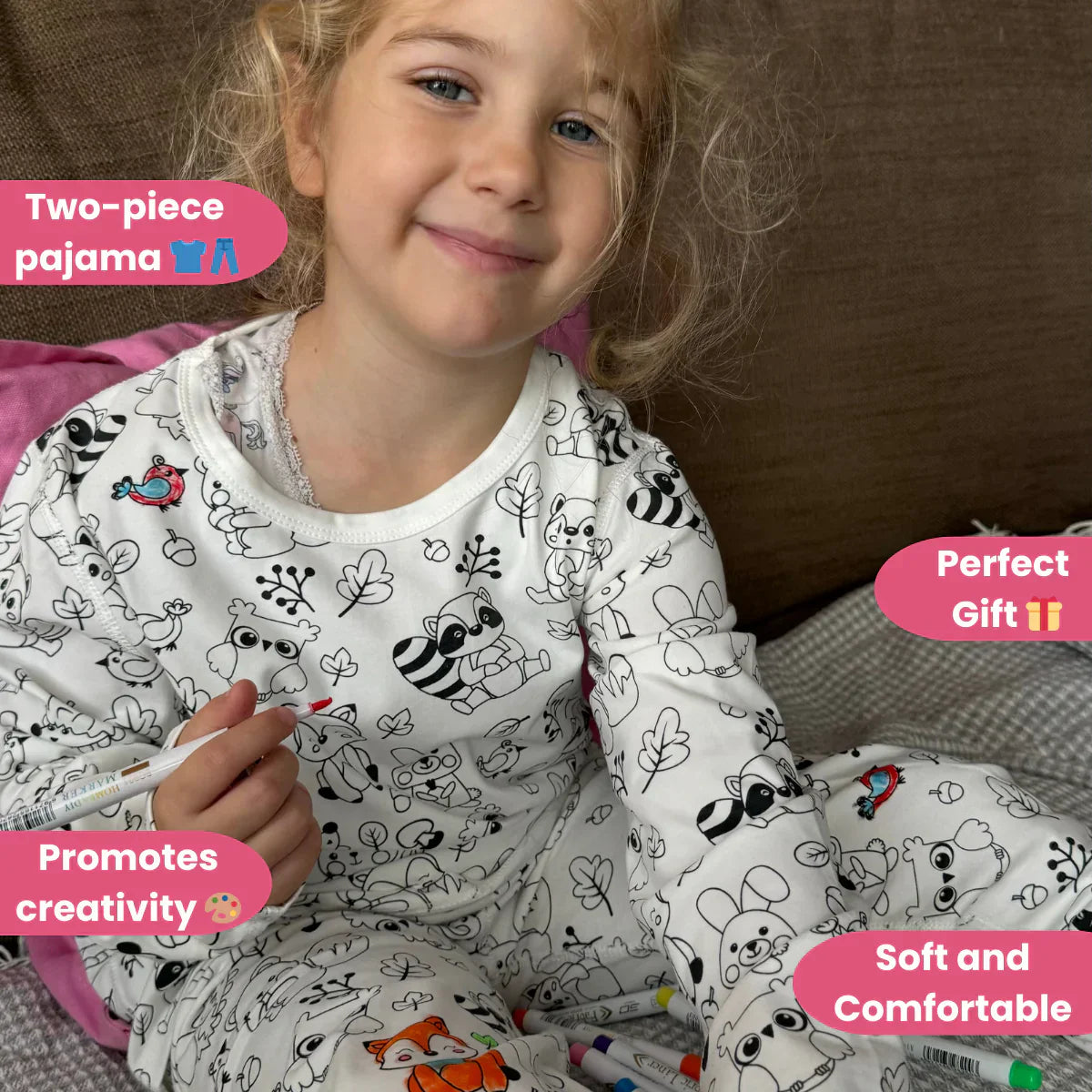 Toystar ForestFriends | Color and discover - DIY pajama set with forest animals - Kleuren en ontdekken - DIY pyjamaset met...