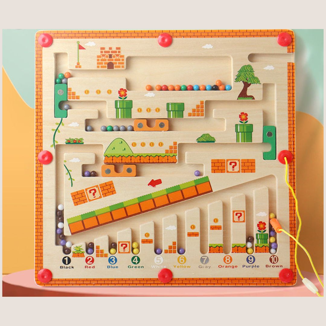 Toystar Magnetix Color-Maze Puzzle | Discover Colors & Numbers - Educational Montessori Toys - Ontdek Kleuren & Cijfers - ...
