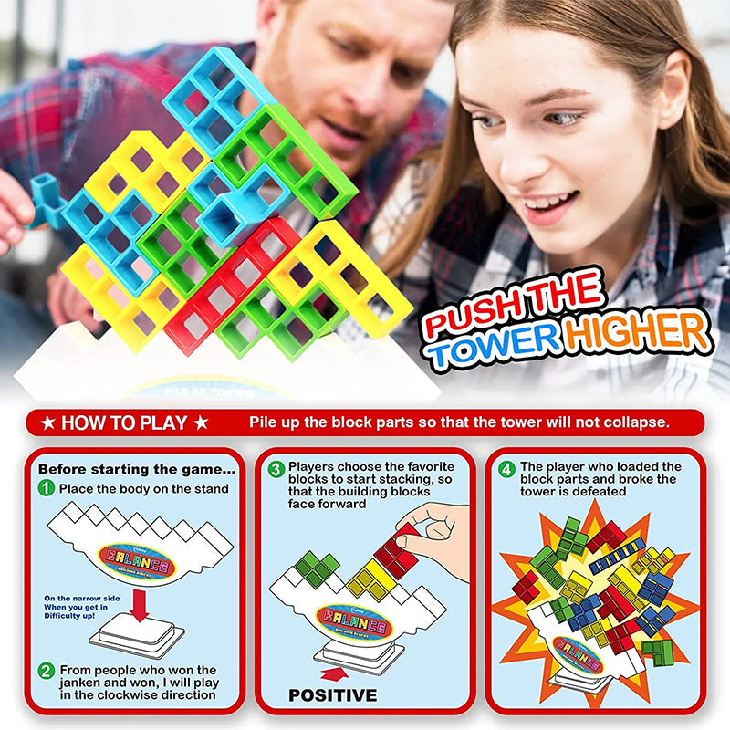 TetraTower |  Build and balance! - Tetris Stacking Game