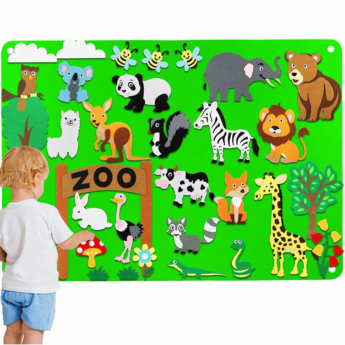 Toystar Felt board with animals | Educational toys for toddlers - Discover the world - Creëer magie met verhalen - Educati...