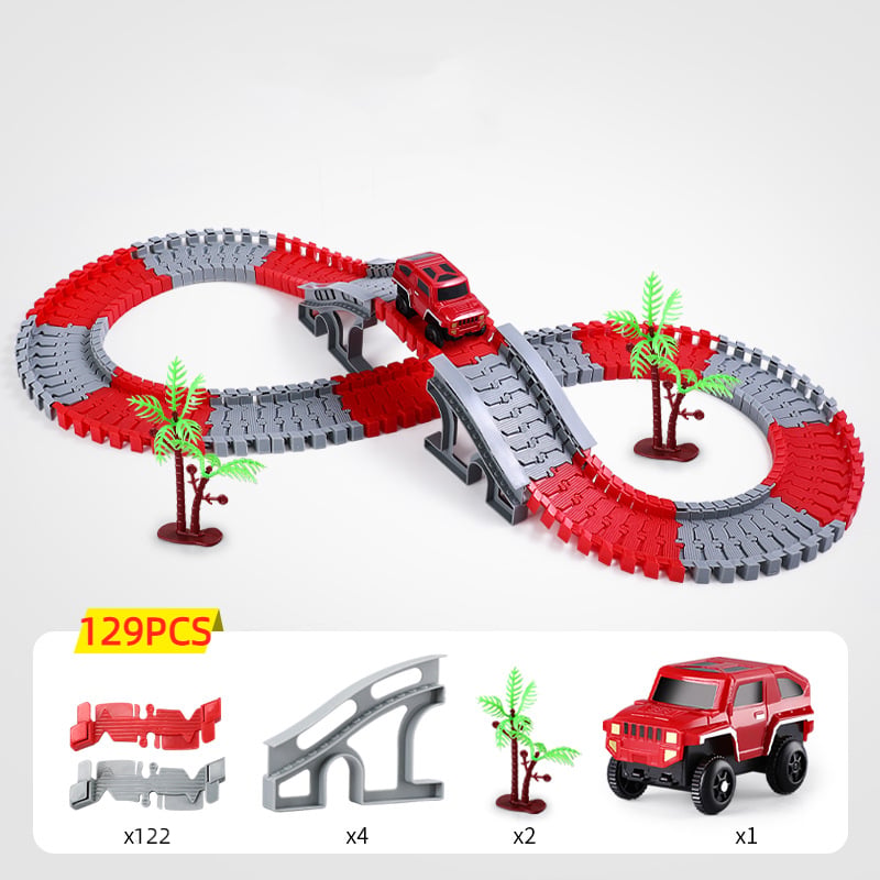 Toystar Flexible RaceTrack - Flexible Rail Track Toy Set Race Track - Flexible RaceTrack - Flexibele Railspoor Speelgoedse...