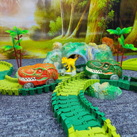 Thumbnail for Toystar Racing Dinosaur Train Set | Imaginative Train Track Set for Unprecedented Play Fun - Including Extra Dino and Trai...