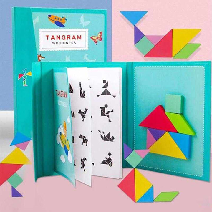Toystar Magnetix BrainBlocks | Stimulates Thinking - Magnetic Wooden Tangram - Stimuleert Denken - Magnetisch Houten Tangr...
