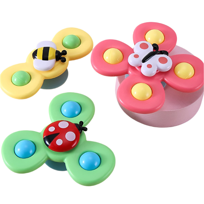 Toystar TwirlFun | Stimulates Motor Skills - Colorful Suction Cup Spinners - Stimuleert Motoriek - Kleurrijke Zuignap Spin...