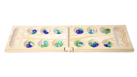 Thumbnail for Toystar EcoToys Mancala Game Set | Foldable Wooden Board Game with Multicolor Beads - Family Fun for Kids & Adults - Opvou...