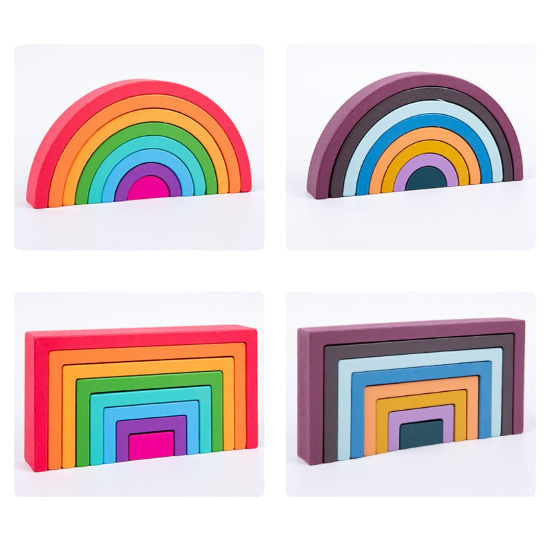 Toystar Rainbow Stacking Fun | Encourage Creativity - Educational Wooden Blocks for Children - Stimuleer Creativiteit - Ed...