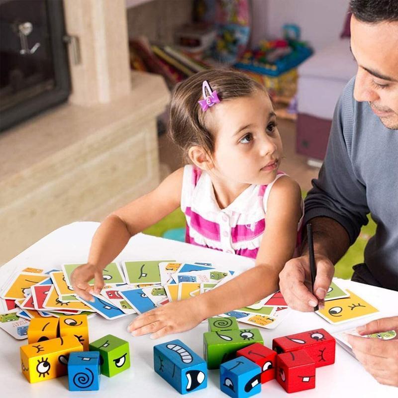 Toystar Face Expression Cubes | Stimulates Thinking Training and Creative Play - Block Puzzle for Children - Stimuleert De...