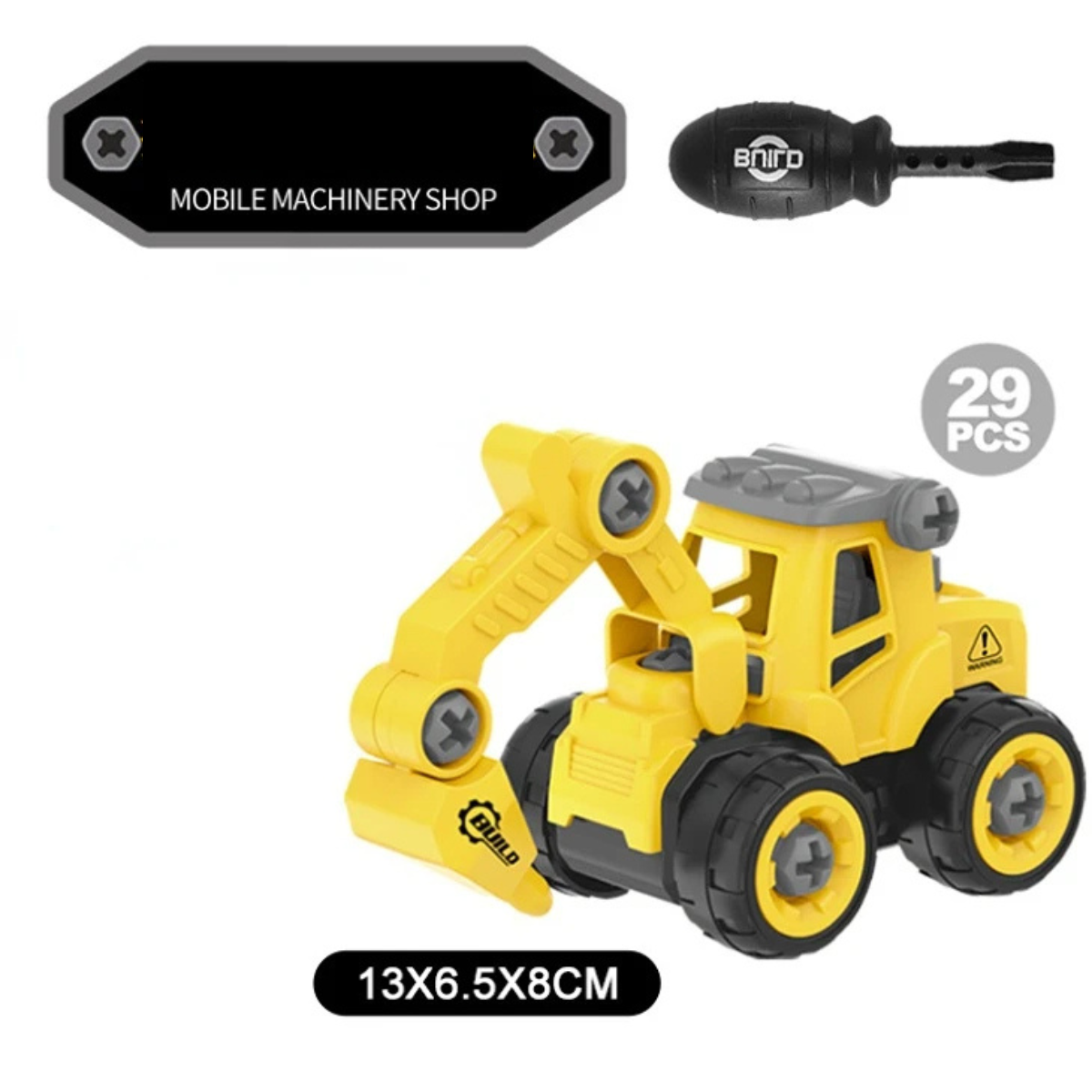 Toystar BuildMaster | Stimulate your child's creativity - construction playset with excavator, tractor and more - stimulee...