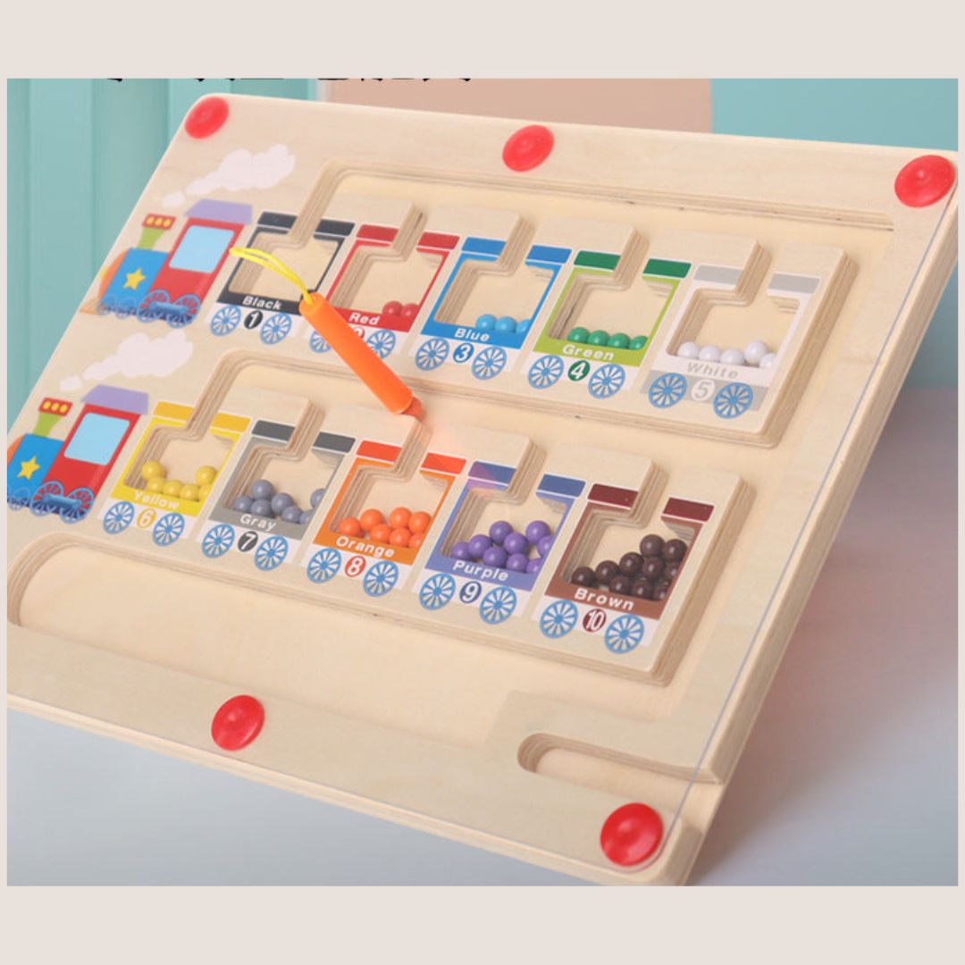 Toystar Magnetix Color-Maze Puzzle | Discover Colors & Numbers - Educational Montessori Toys - Ontdek Kleuren & Cijfers - ...