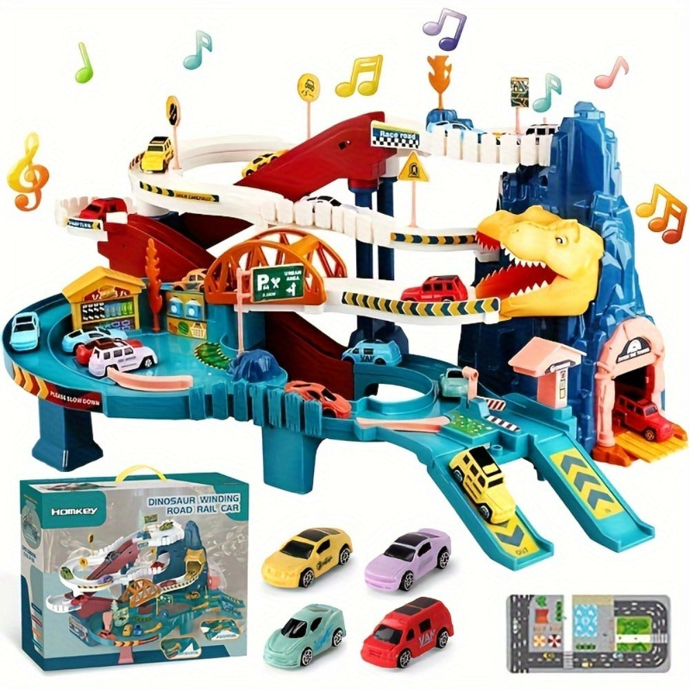 Toystar DinoRush | Exciting prehistoric adventure - Dinosaur playset with race track and mountain track - Bestseller - Spa...