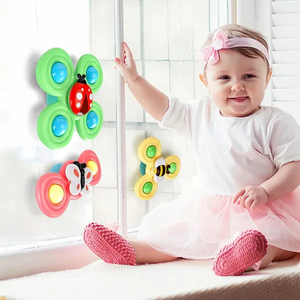 Toystar TwirlFun | Stimulates Motor Skills - Colorful Suction Cup Spinners - Stimuleert Motoriek - Kleurrijke Zuignap Spin...
