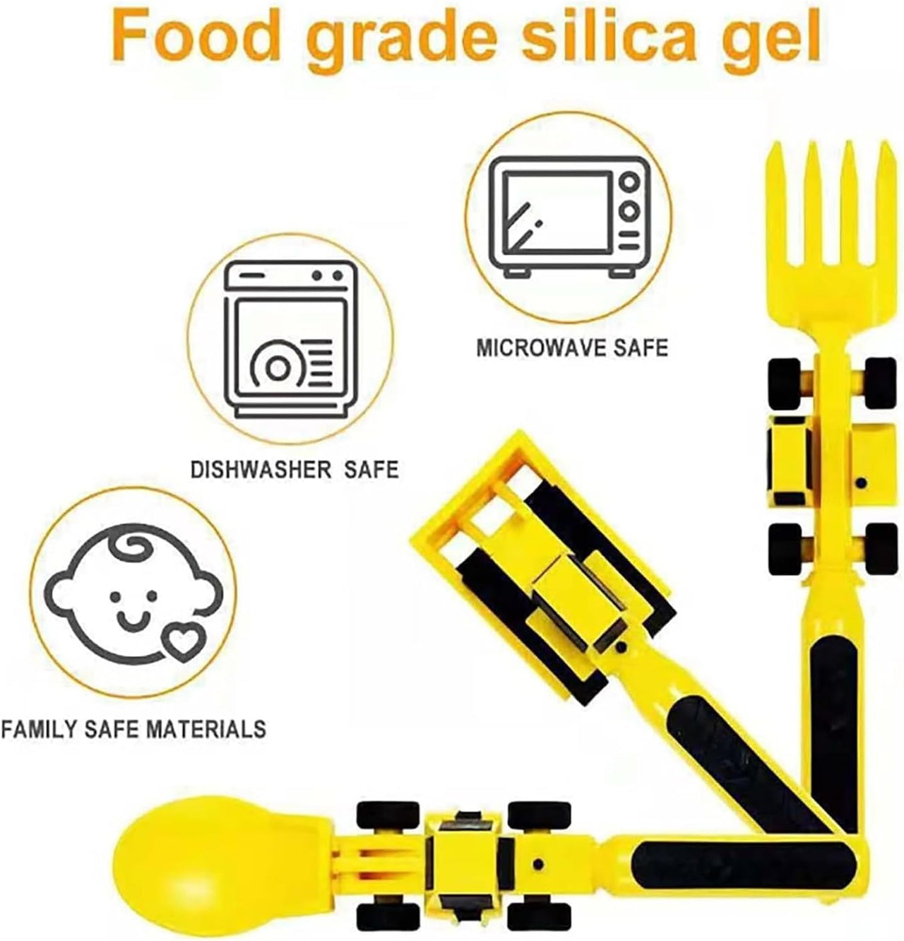 Toystar Build & Bite | Eating fun for little builders - Playful children's cutlery set - Bestseller - Eetplezier voor klei...
