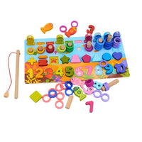 Thumbnail for Toystar EcoToys NumPuzzle | Learning to count with fun - Wooden Montessori number puzzle & fishing game - Leren tellen met...