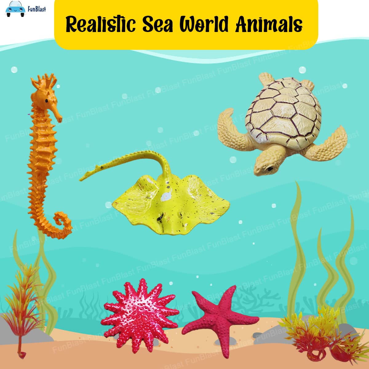 Toystar OceanQuest | Dive into a magical sea - Play set with small sea animals for bath and imaginative play - Duik in een...