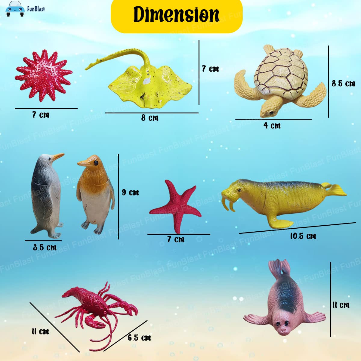 Toystar OceanQuest | Dive into a magical sea - Play set with small sea animals for bath and imaginative play - Duik in een...