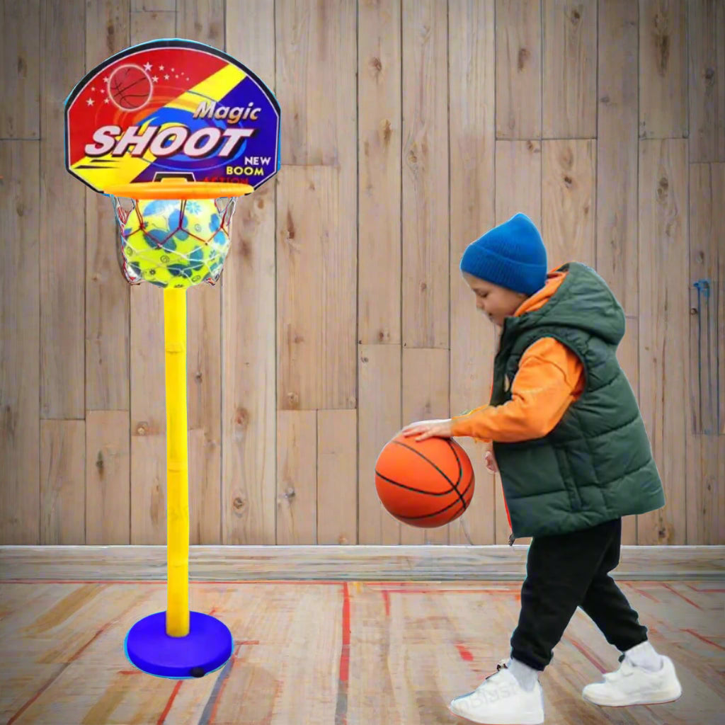 Toystar HoopStars | Enjoy endless fun - Adjustable basketball set for children with ball, ring and net - Bestseller - Scoo...