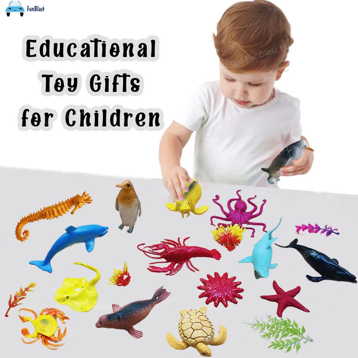 Toystar OceanQuest | Dive into a magical sea - Play set with small sea animals for bath and imaginative play - Duik in een...