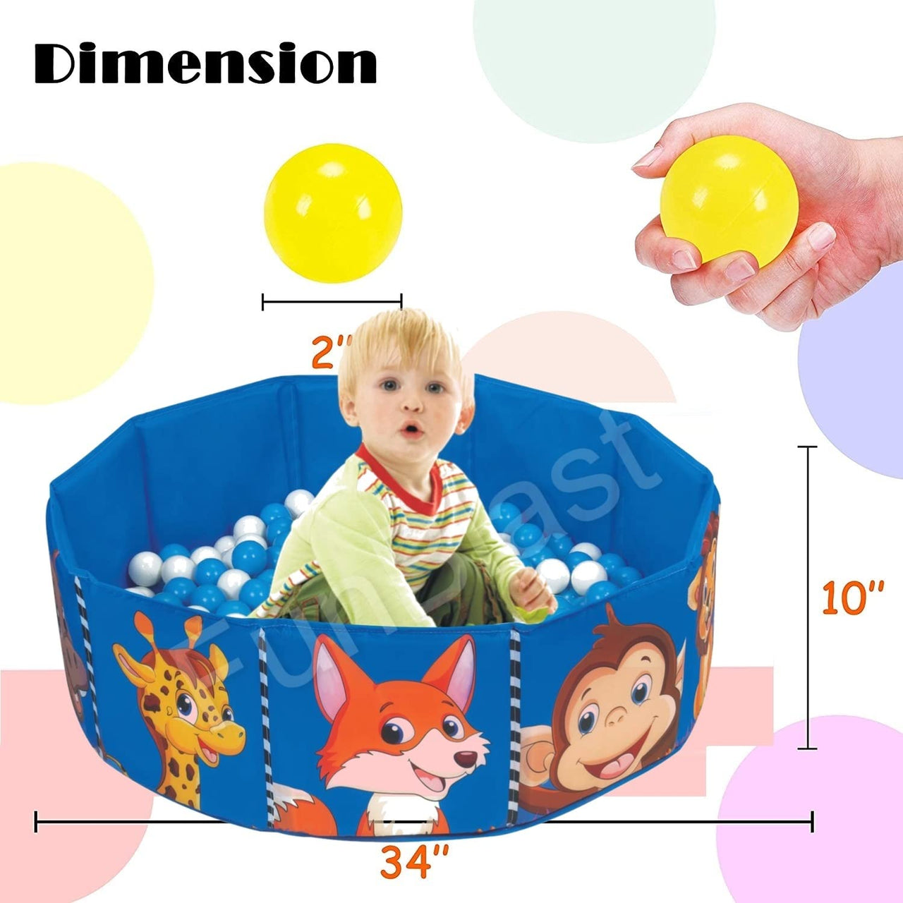 Toystar BalloFun | Play and discover - Foldable ball pit for indoors and outdoors - Spelen en ontdekken - Opvouwbare balle...