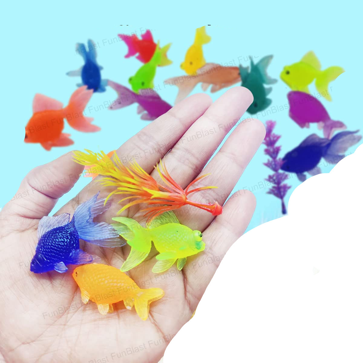 Toystar AquaPals | Splashing fun - Cute rubber fish for bath and water fun - Speels leren - Educatieve muzikale autosleute...