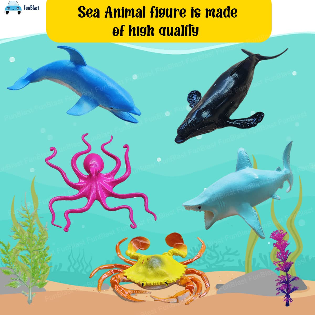 Toystar OceanQuest | Dive into a magical sea - Play set with small sea animals for bath and imaginative play - Duik in een...