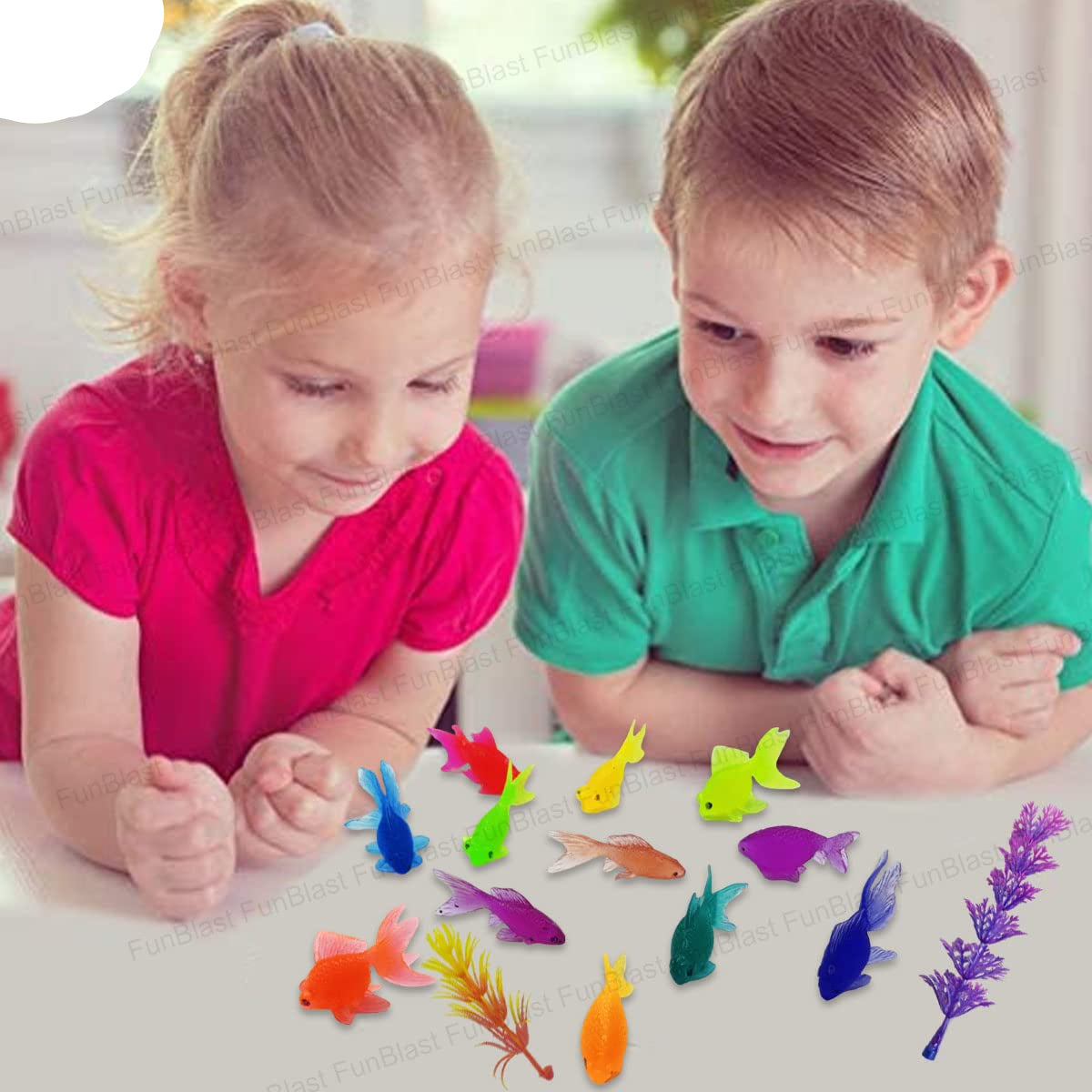 Toystar AquaPals | Splashing fun - Cute rubber fish for bath and water fun - Speels leren - Educatieve muzikale autosleute...