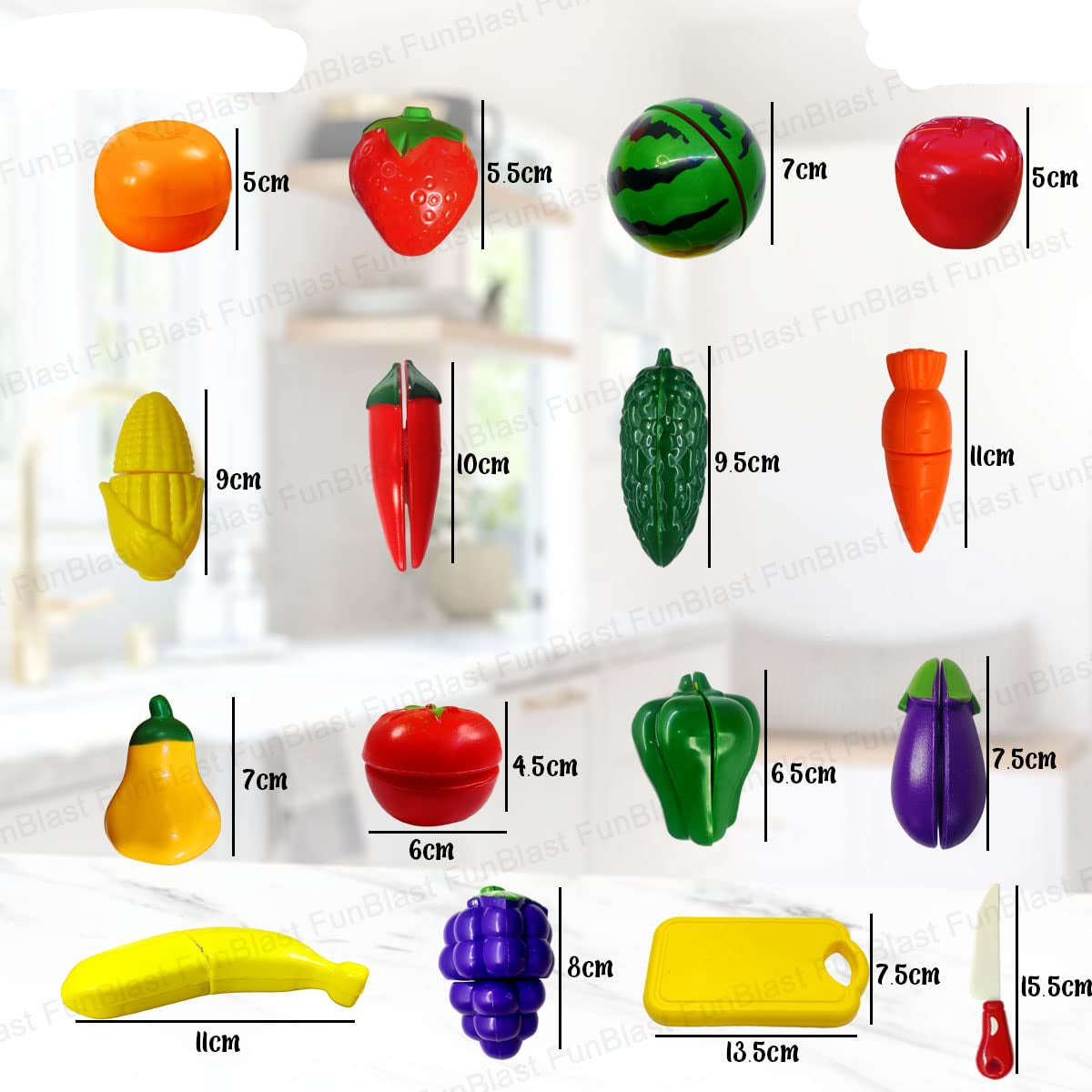 Toystar MiniChef | Playful learning to cut - Fruit and vegetable cutting set for children - Speels leren snijden - Groente...