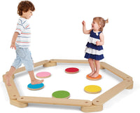 Thumbnail for Ecotoys Step & Balance | Avontuurlijk speelplezier - Montessori evenwichtsbalken en stapstenen voor binnen en buiten!
