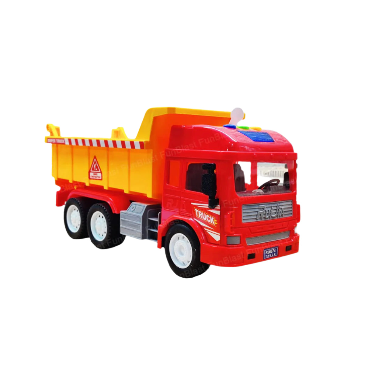 KrachtTruck | Robuust speelplezier - Frictie-aangedreven kiepwagen met licht en geluid voor kinderen