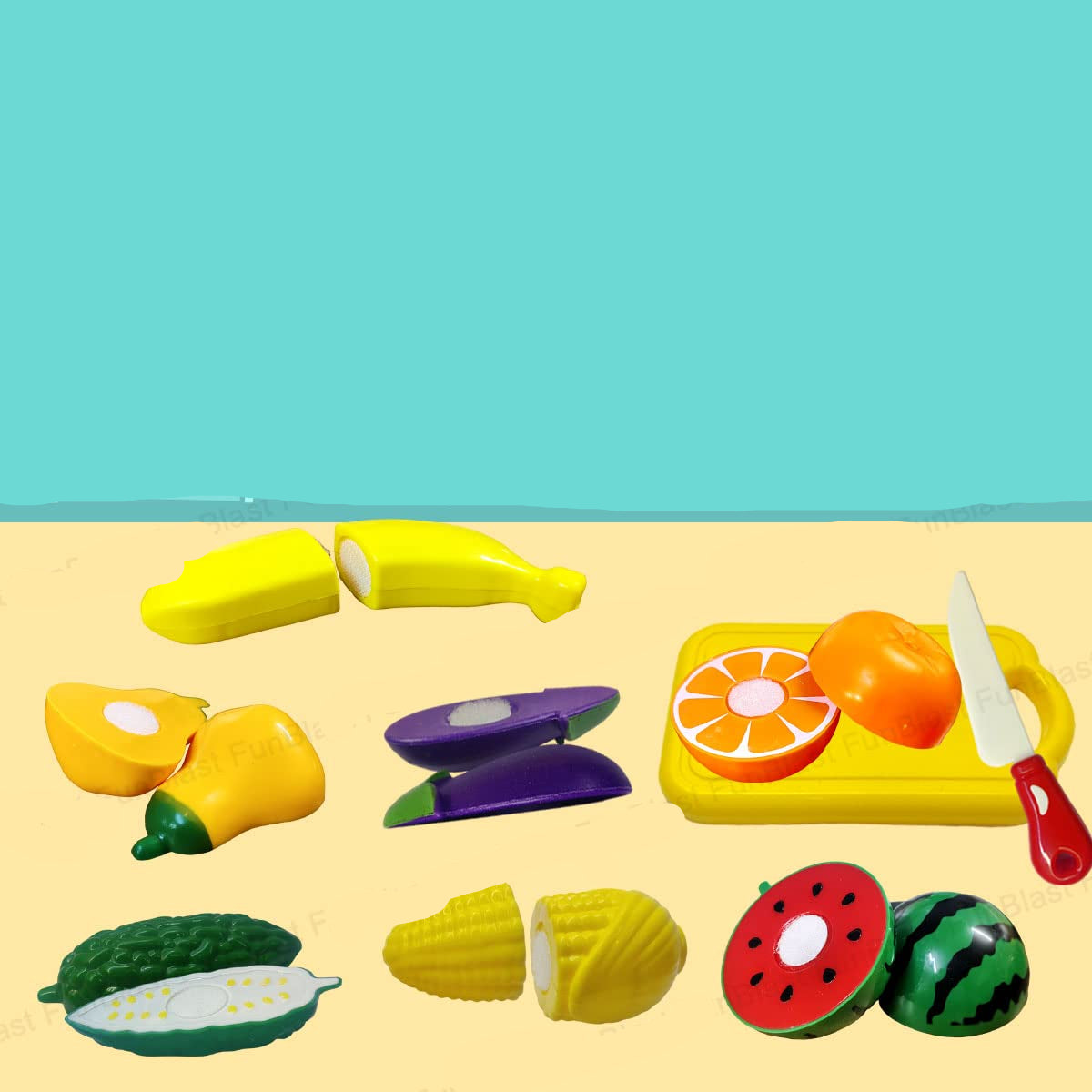 Toystar MiniChef | Playful learning to cut - Fruit and vegetable cutting set for children - Speels leren snijden - Groente...