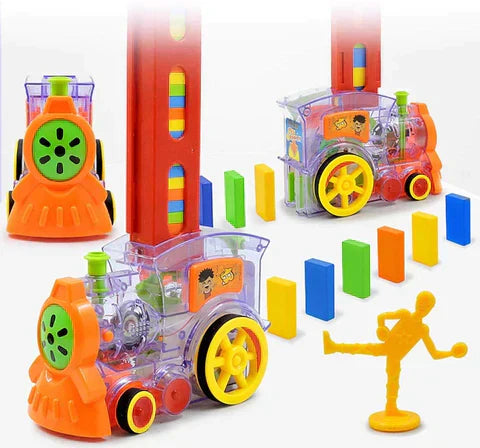 Super Domino Train | Stimulates building fun and creativity - Quick domino setup