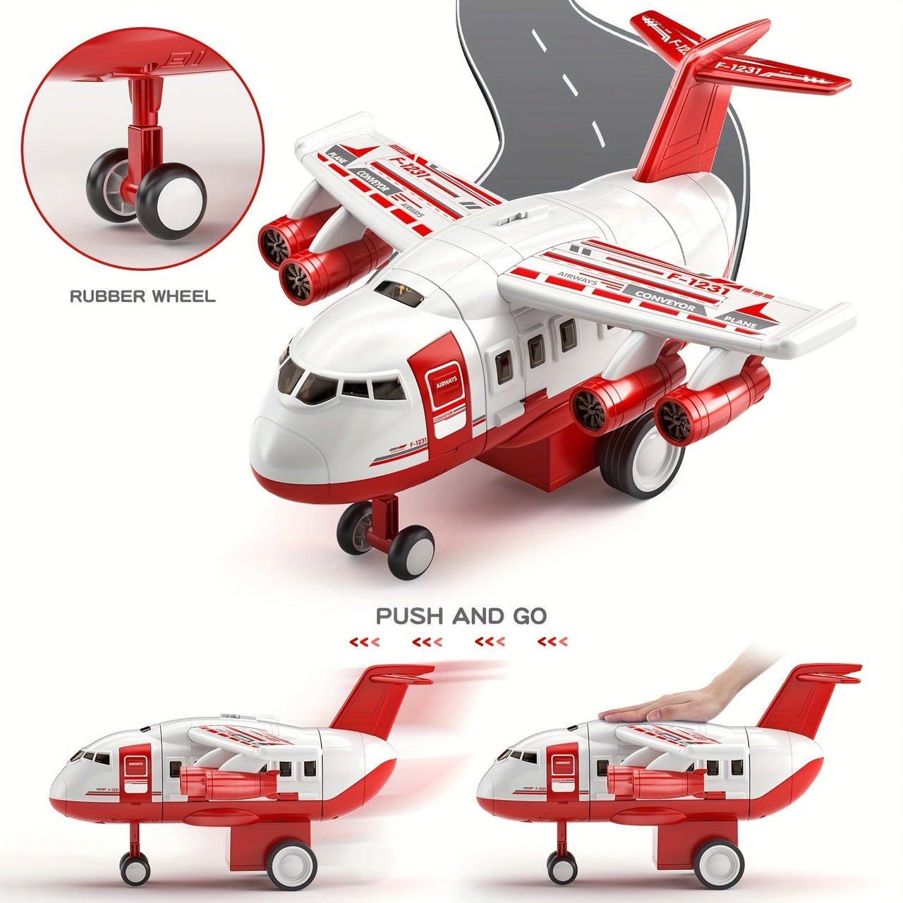 Toystar SkyRescue | Adventurous play fun - Airplane and fire truck play set with play mat - Avontuurlijk speelplezier - Vl...