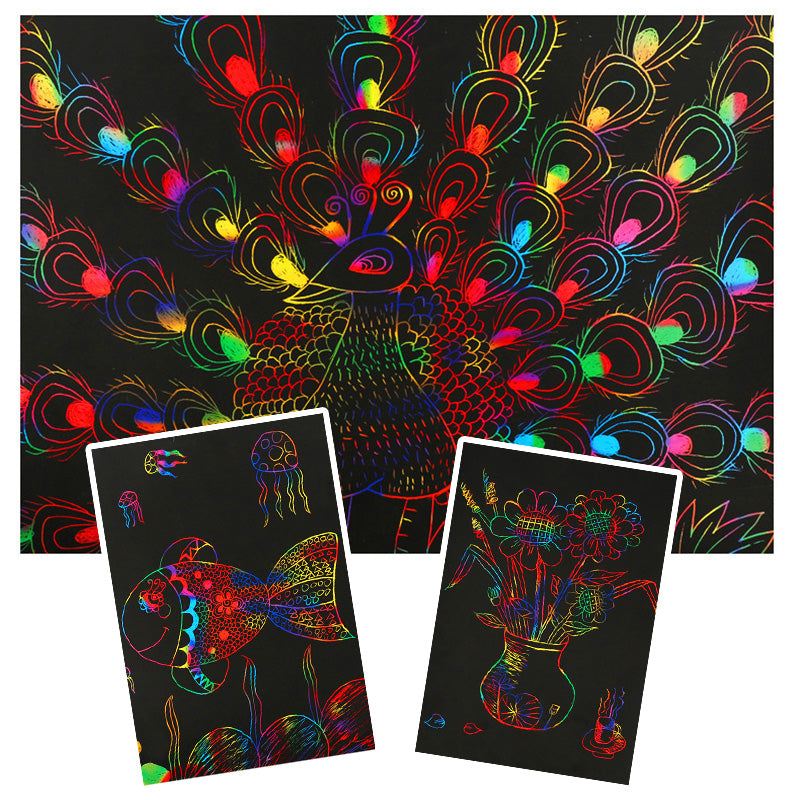 Toystar ColorMagic | Discover the magic of colors - Rainbow scratch paper set - Ontdek de magie van kleuren - Regenboog kr...