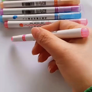 Multi-Color Highlighter Pen | Colorful Roller Tip Highlighter Set for Creative Minds - 6 Pieces Full of Fun